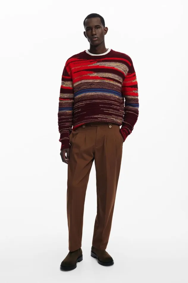 Men Jeans And Trousers Desigual Long Pants Belt