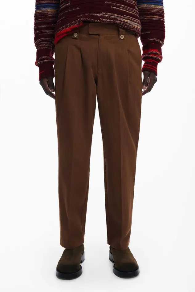 Men Jeans And Trousers Desigual Long Pants Belt