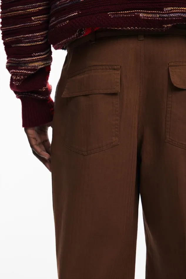 Men Jeans And Trousers Desigual Long Pants Belt