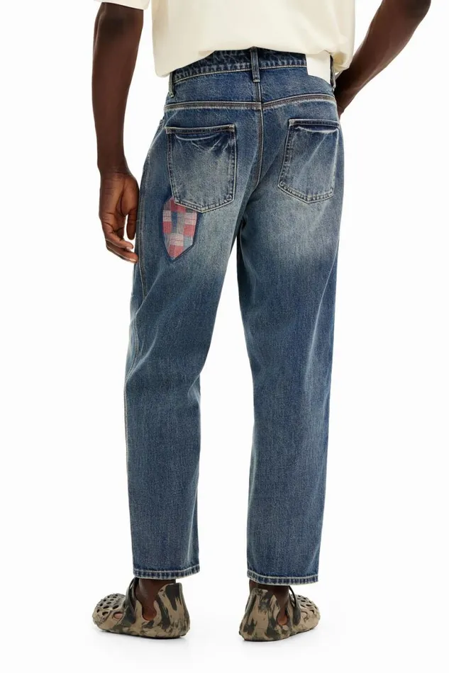 Men Jeans And Trousers Desigual Patched Denim Pants