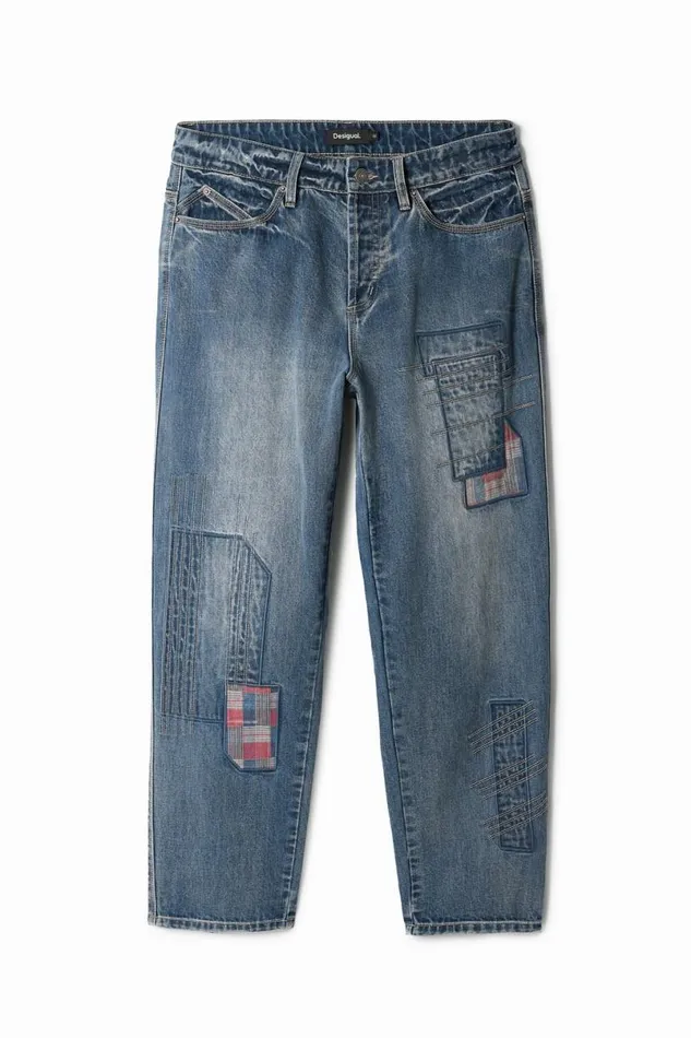 Men Jeans And Trousers Desigual Patched Denim Pants