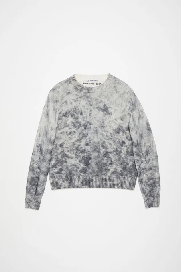 Men Jumper Acid Print Blackwhite Acne Studios Knitwear
