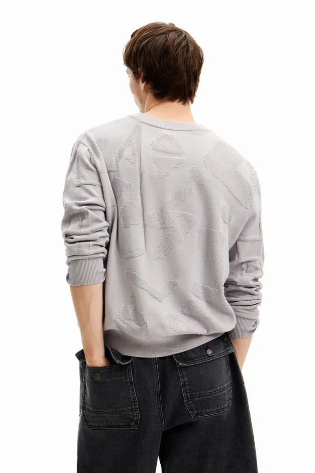 Men Jumpers And Sweatshirts Desigual Textured Knit Sweater