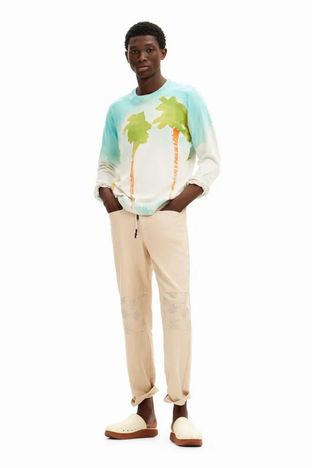 Men Jumpers And Sweatshirts Desigual Watercolor Knit Sweater