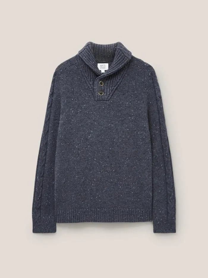 Men KNITWEAR White Stuff Arundel Shawl Charcoal Grey Men KNITWEAR White Stuff Arundel Shawl Charcoal Grey