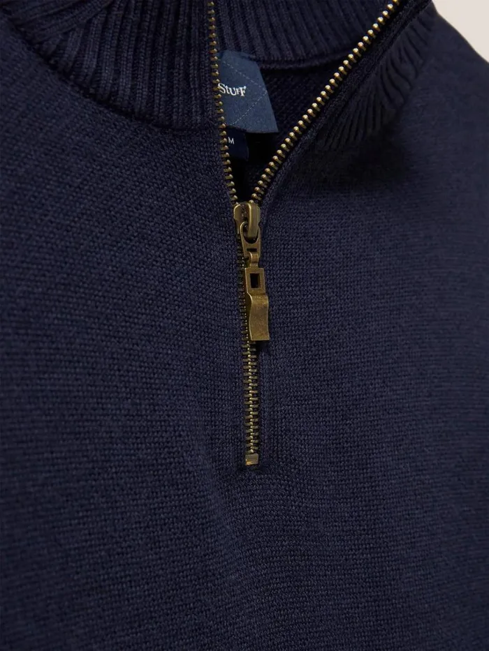 Men KNITWEAR White Stuff Newport Merino Funnel Dark Navy Men KNITWEAR White Stuff Newport Merino Funnel Dark Navy