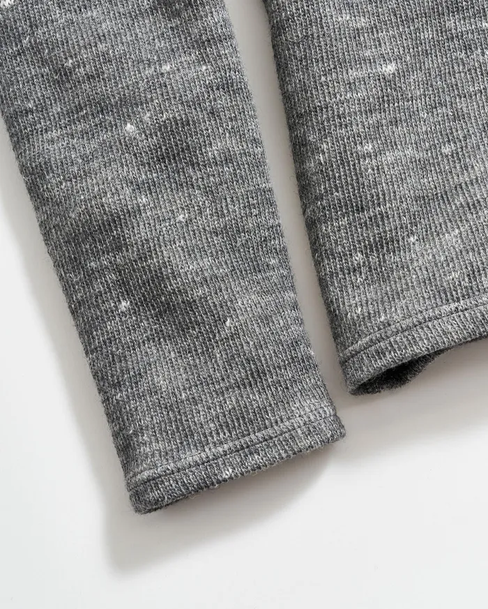Men LS Rib Tee Heather Grey Billy Reid Polos Tees and Henleys