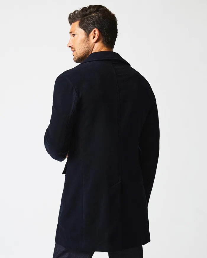 Men Lancaster Coat Carbon Blue Billy Reid Jackets and Outerwear