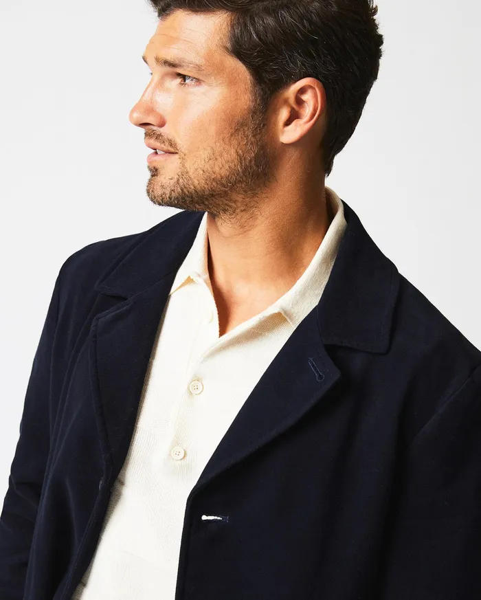 Men Lancaster Coat Carbon Blue Billy Reid Jackets and Outerwear