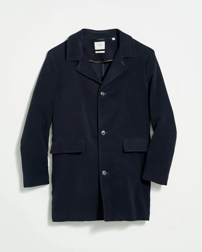 Men Lancaster Coat Carbon Blue Billy Reid Jackets and Outerwear