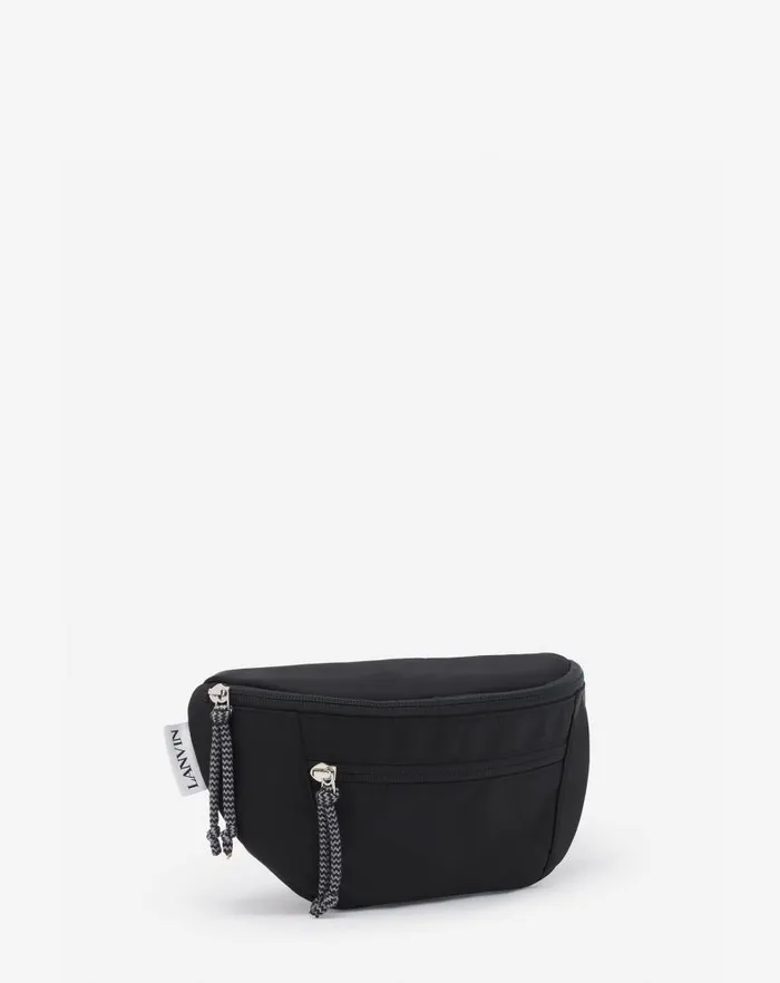 Men Lanvin Backpacks and Belt Bags Curb Nylon Fanny Pack Black Men Lanvin Backpacks and Belt Bags Curb Nylon Fanny Pack Black