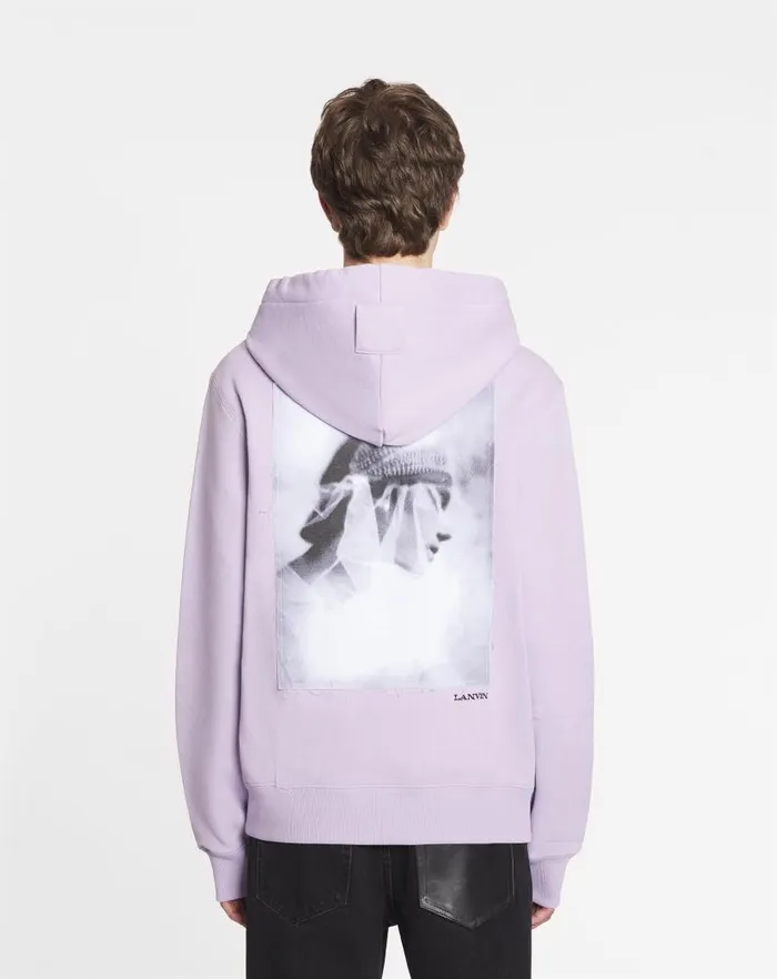 Men Lanvin Knitwear and Sweatshirts Archives Print Classic Hoodie Wisteria Men Lanvin Knitwear and Sweatshirts Archives Print Classic Hoodie Wisteria