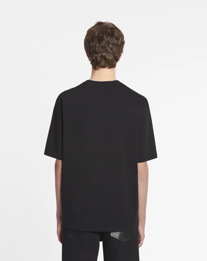 Men Lanvin Tshirts and Polos Unisex Printed Tshirt Black Men Lanvin Tshirts and Polos Unisex Printed Tshirt Black