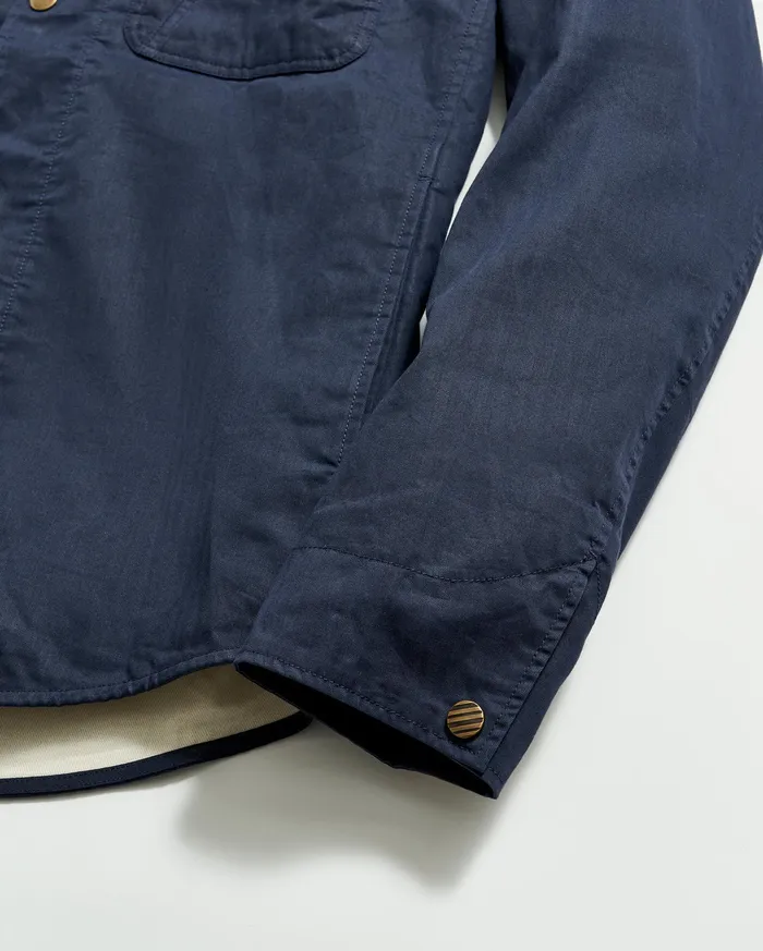 Men Leroy Shirt Jacket Carbon Blue Billy Reid Jackets and Outerwear