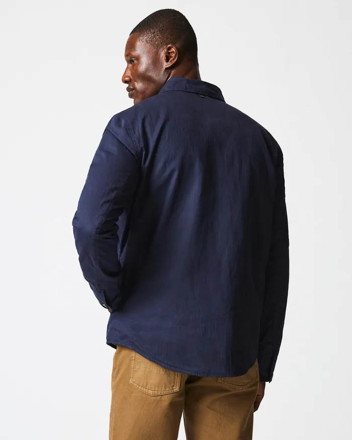 Men Leroy Shirt Jacket Carbon Blue Billy Reid Jackets and Outerwear