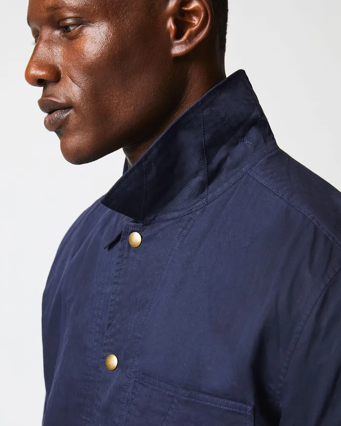 Men Leroy Shirt Jacket Carbon Blue Billy Reid Jackets and Outerwear