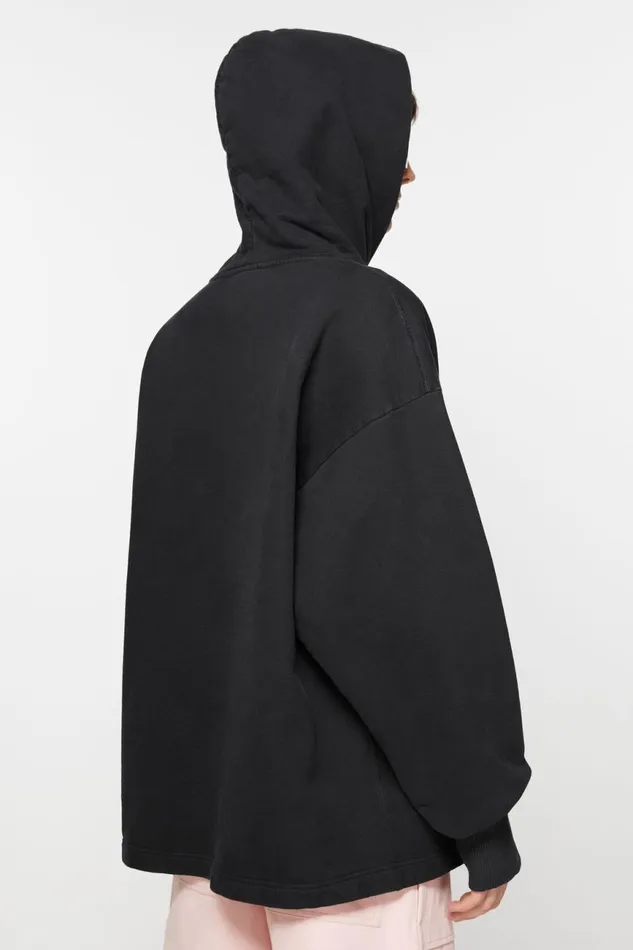 Men Logo Hoodie Black Acne Studios Sweatshirts