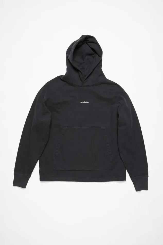 Men Logo Hoodie Black Acne Studios Sweatshirts
