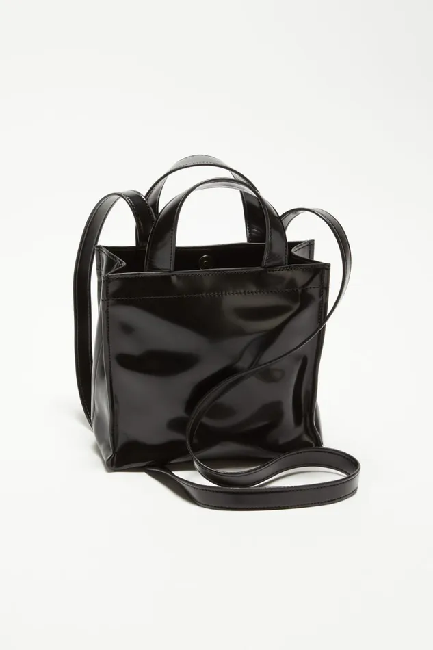 Men Logo Mini Shoulder Tote Bag Black Acne Studios Bags