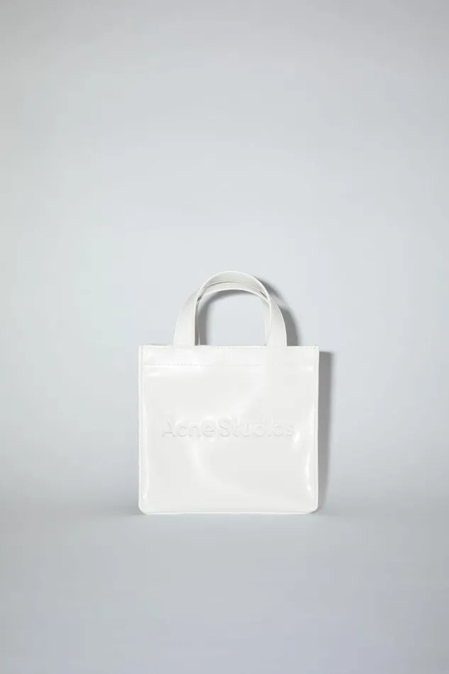 Men Logo Mini Shoulder Tote Bag White Acne Studios Bags