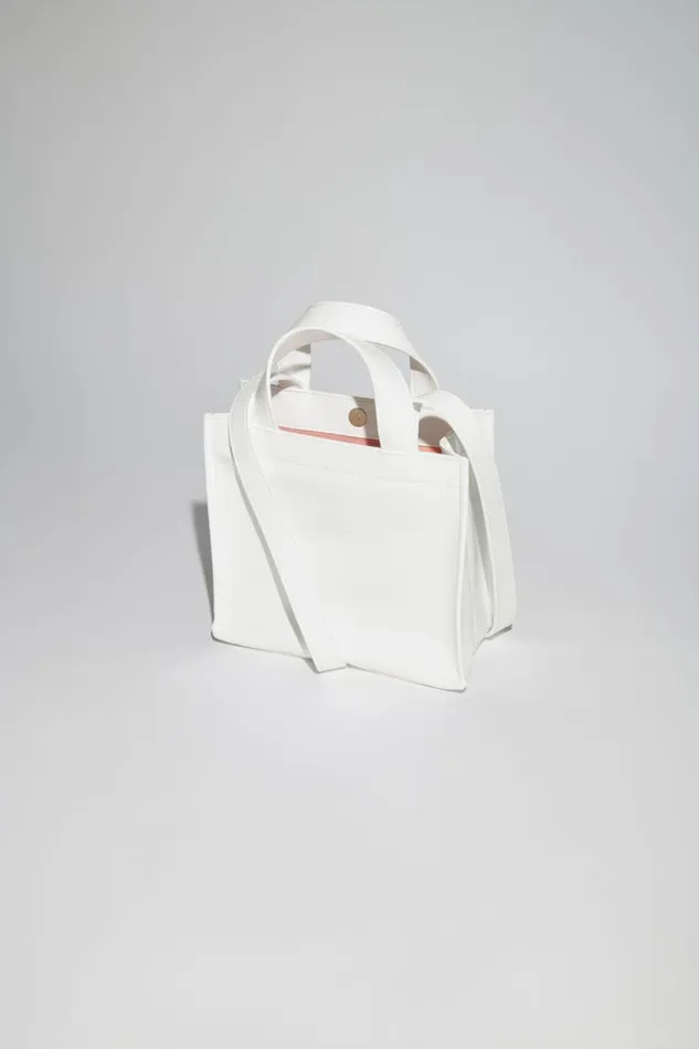 Men Logo Mini Shoulder Tote Bag White Acne Studios Bags