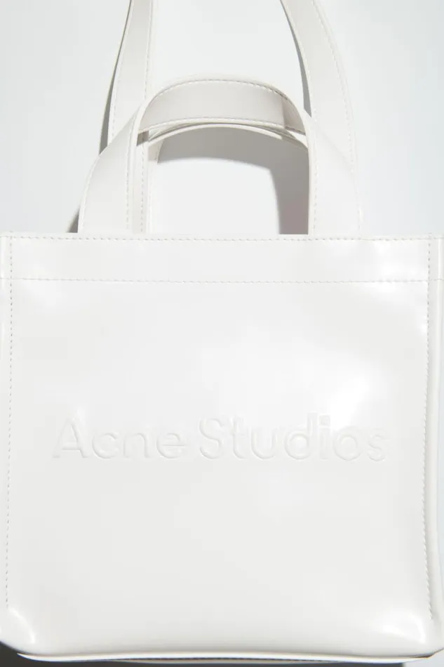 Men Logo Mini Shoulder Tote Bag White Acne Studios Bags