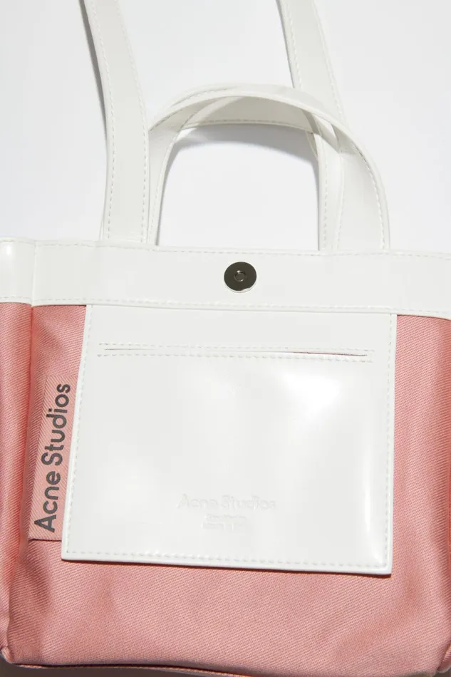 Men Logo Mini Shoulder Tote Bag White Acne Studios Bags