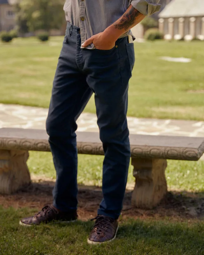 Men Moleskin Jean Carbon Blue Billy Reid Bottoms