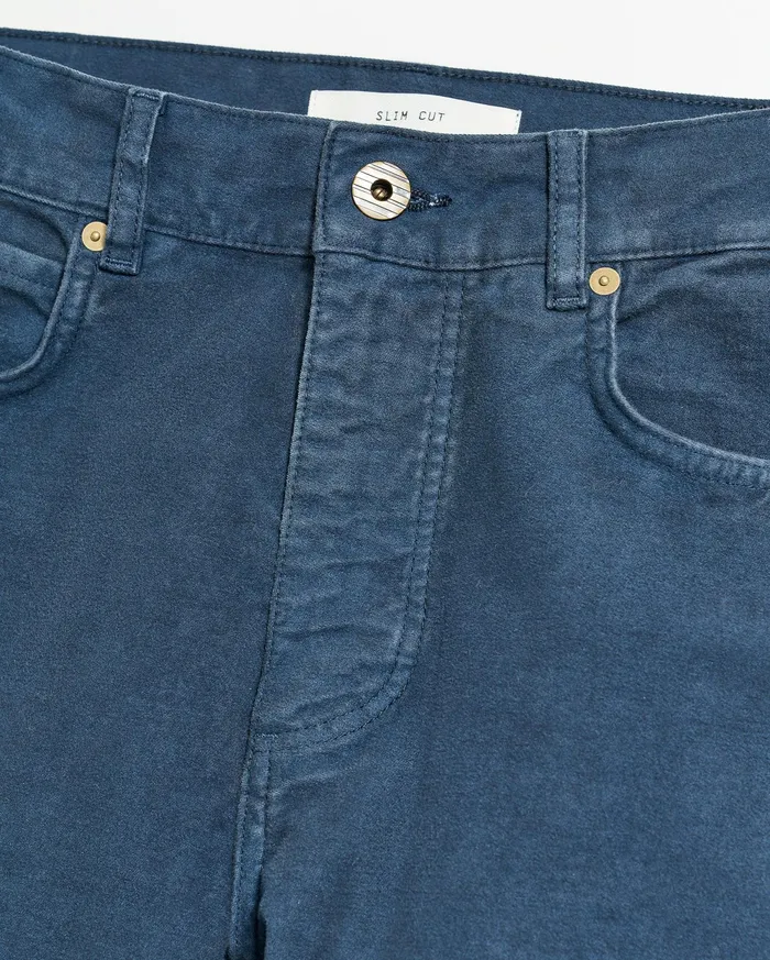Men Moleskin Jean Carbon Blue Billy Reid Bottoms