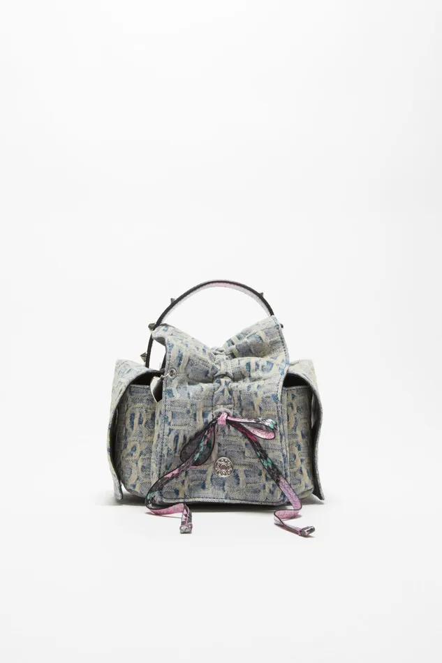 Men Monogram Multipocket Mini Bag Light Bluepink Acne Studios Bags