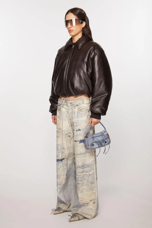 Men Multipocket Micro Bag Lilacbrown Acne Studios Bags