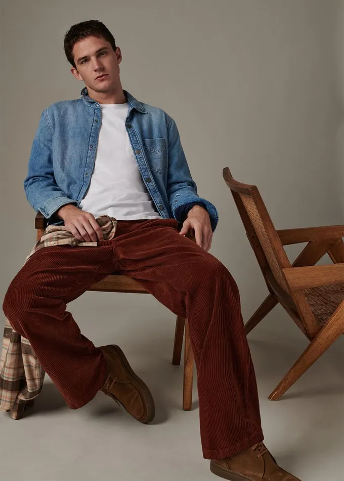 Men Pants Trousers Joe039s Jeans RELAXED CORD TROUSER 32quot Mocha Bisque