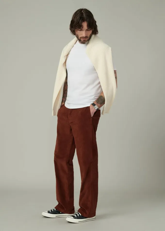 Men Pants Trousers Joe039s Jeans RELAXED CORD TROUSER 32quot Mocha Bisque