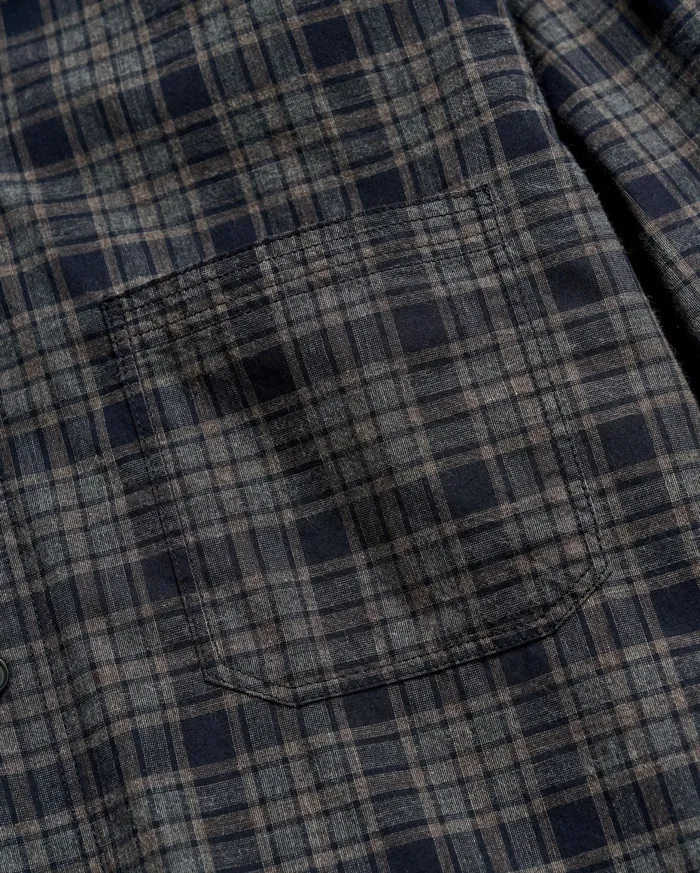Men Plaid Tuscumbia Shirt Bd Brownblack Billy Reid Shirting