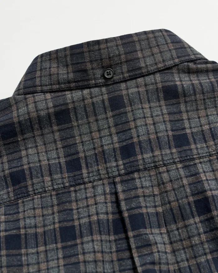 Men Plaid Tuscumbia Shirt Bd Brownblack Billy Reid Shirting