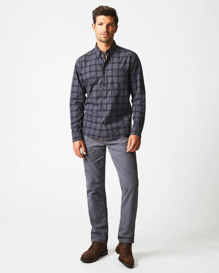 Men Plaid Tuscumbia Shirt Bd Brownblack Billy Reid Shirting