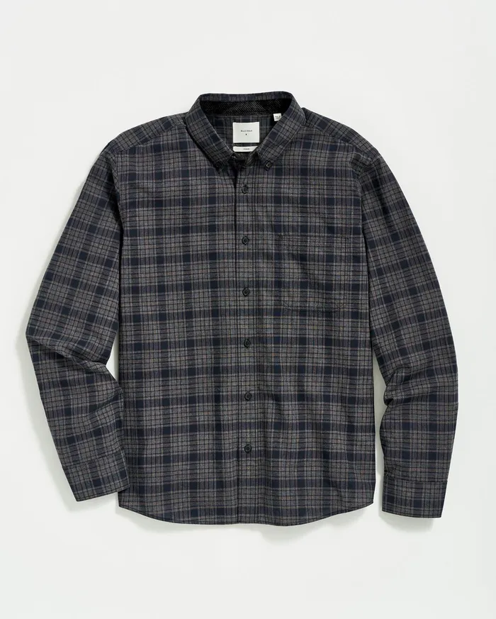 Men Plaid Tuscumbia Shirt Bd Brownblack Billy Reid Shirting