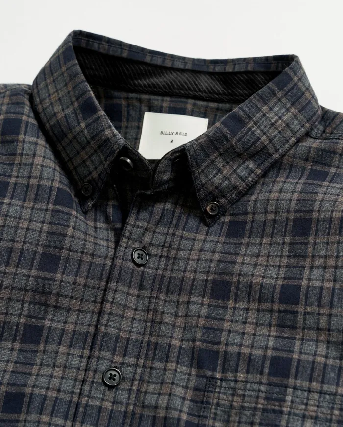 Men Plaid Tuscumbia Shirt Bd Brownblack Billy Reid Shirting