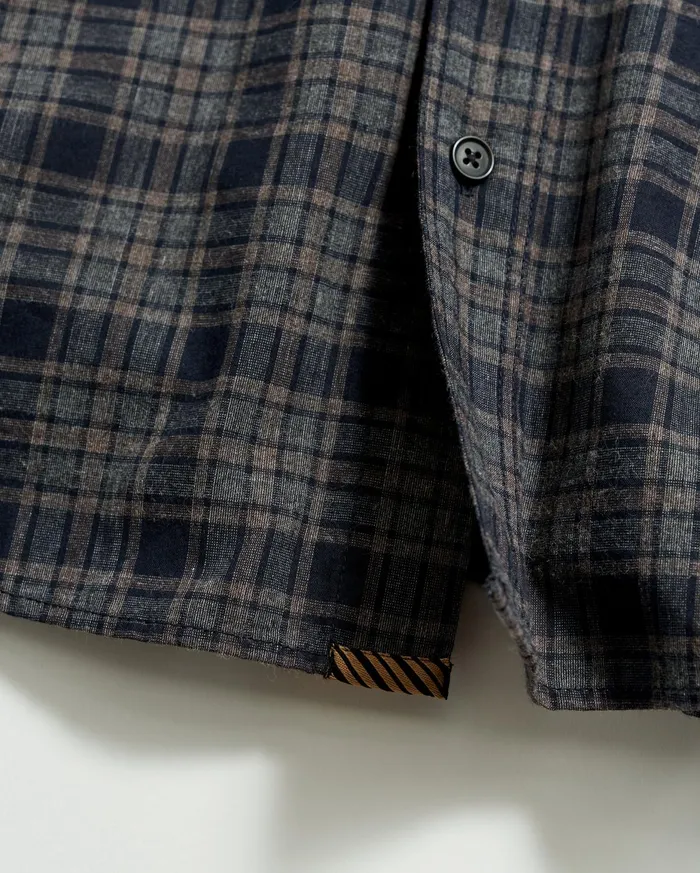 Men Plaid Tuscumbia Shirt Bd Brownblack Billy Reid Shirting