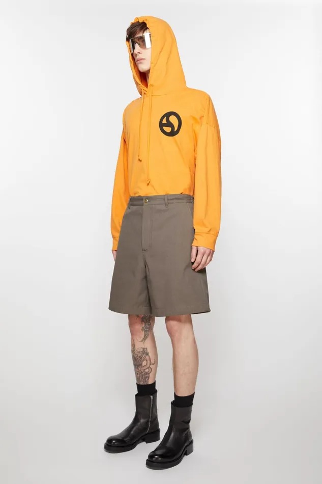 Men Regular Fit Shorts Hazelnut Brown Acne Studios Shorts
