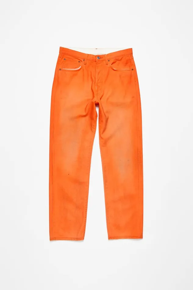 Men Relaxed Fit Jeans 8211 2003 Neon Orange Acne Studios Jeans