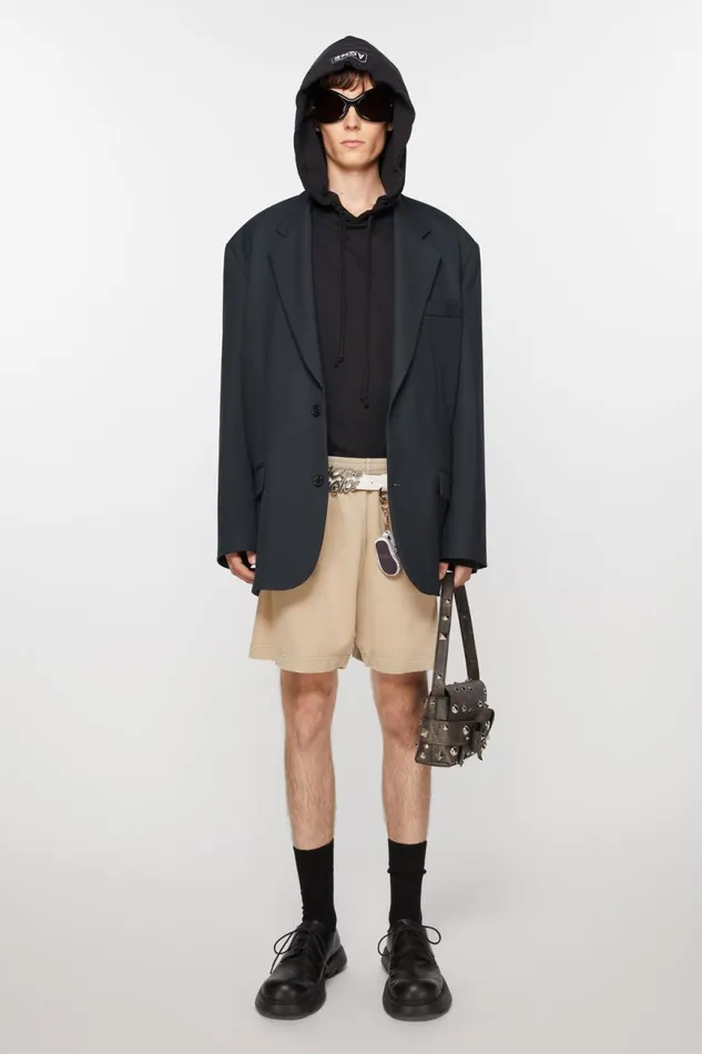 Men Relaxed Fit Suit Jacket Dark Navy Acne Studios Suit Jackets