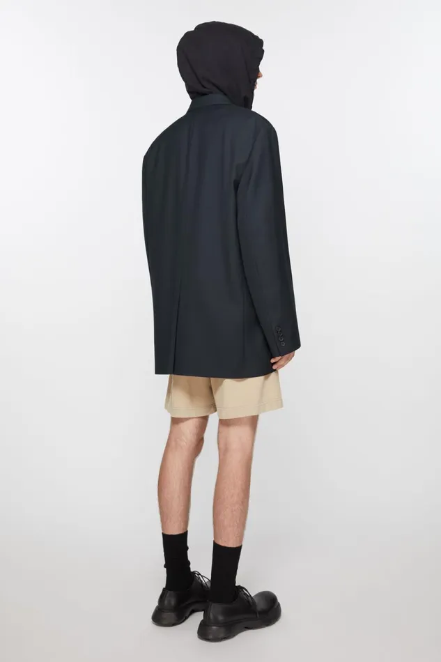 Men Relaxed Fit Suit Jacket Dark Navy Acne Studios Suit Jackets