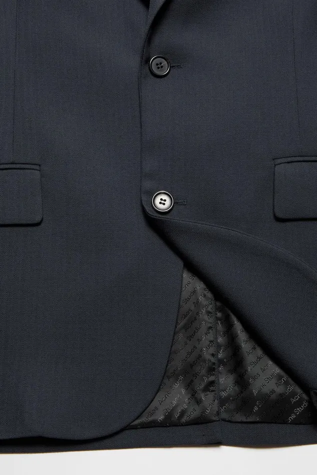 Men Relaxed Fit Suit Jacket Dark Navy Acne Studios Suit Jackets