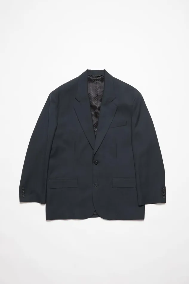 Men Relaxed Fit Suit Jacket Dark Navy Acne Studios Suit Jackets