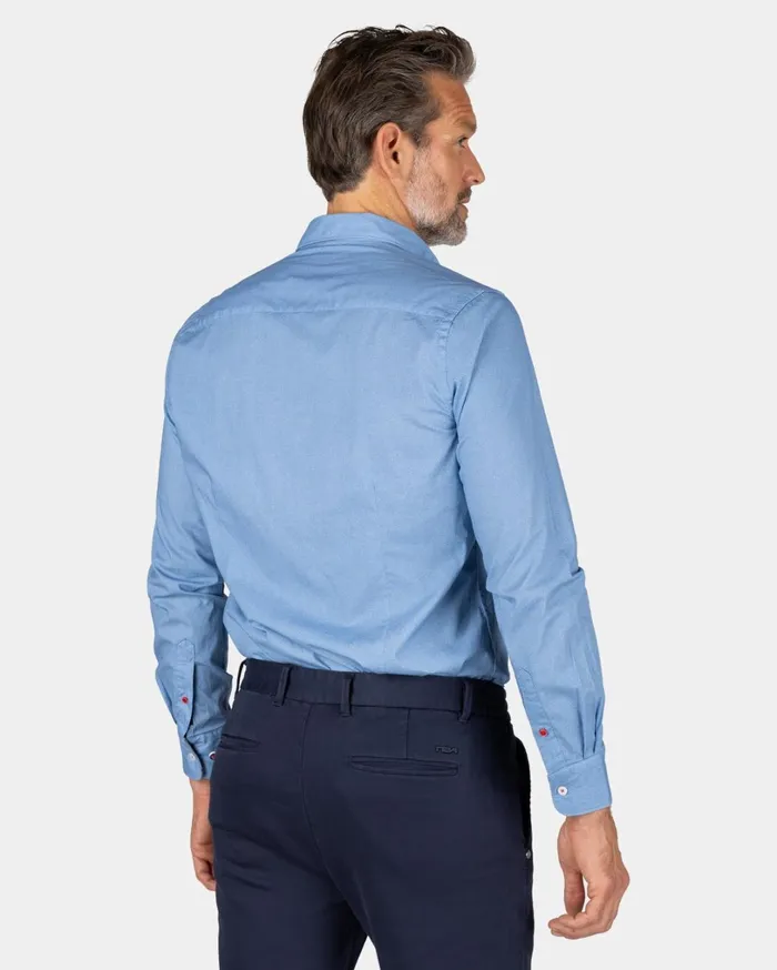 Men Shirts NZA New Zealand Auckland Blue Cotton Shirt With Stretch 8211 Brave Blue Men Shirts NZA New Zealand Auckland Blue Cotton Shirt With Stretch 8211 Brave Blue