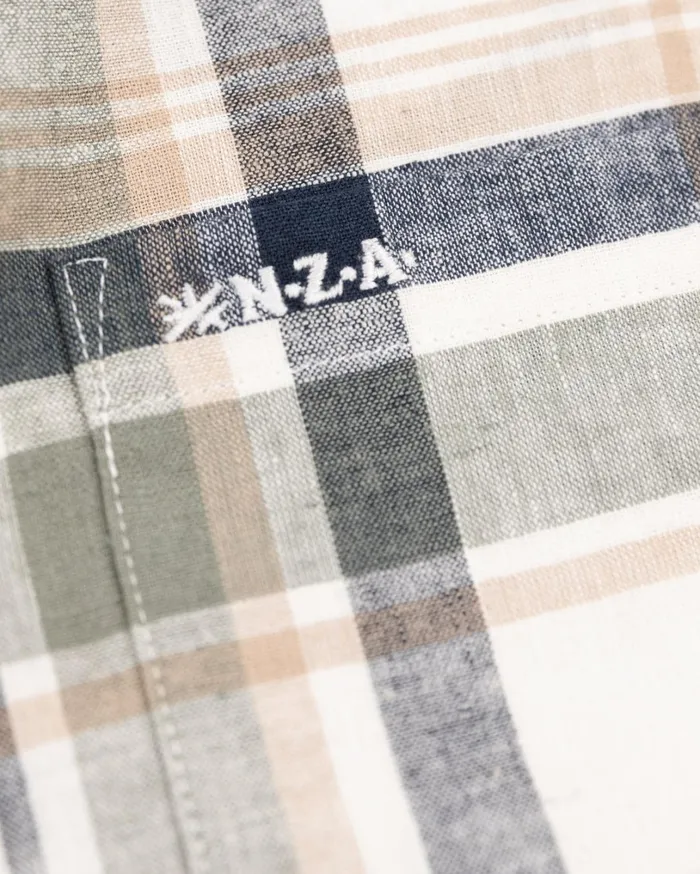 Men Shirts NZA New Zealand Auckland Grey And Green Checkered Shirt 8211 Sage Men Shirts NZA New Zealand Auckland Grey And Green Checkered Shirt 8211 Sage
