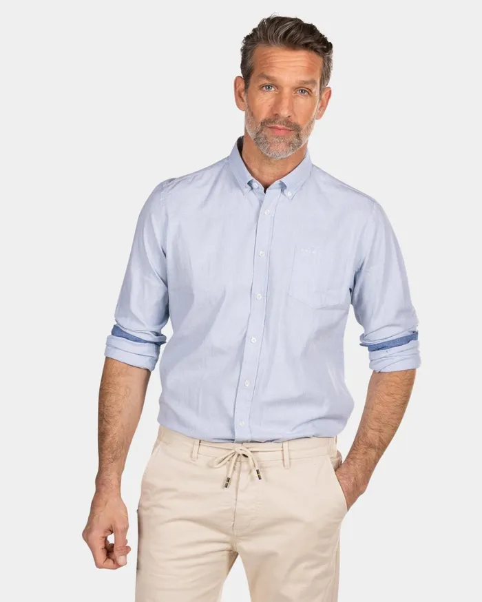 Men Shirts NZA New Zealand Auckland Light Blue Solid Coloured Shirt 8211 Phantom Blue