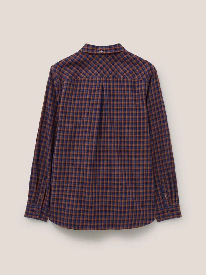 Men SHIRTS White Stuff Checked Twill Shirt Dark Navy Men SHIRTS White Stuff Checked Twill Shirt Dark Navy