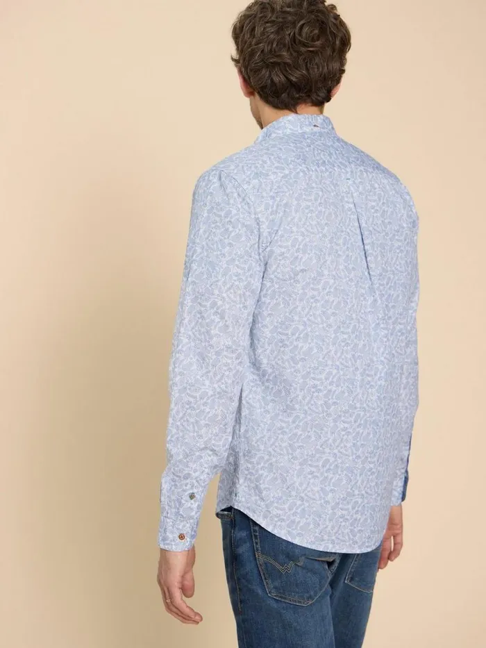 Men SHIRTS White Stuff Hare Print Cotton Shirt White Multi